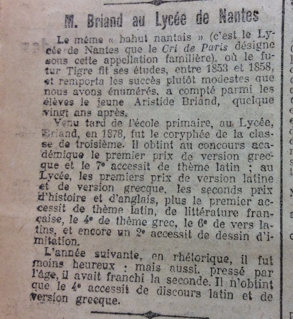 Le Populaire 23 janvier 1918 Briand