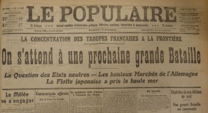 Le Populaire, 13 août 1914