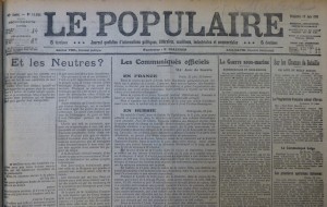 Le Populaire du 13 juin 1915                                        