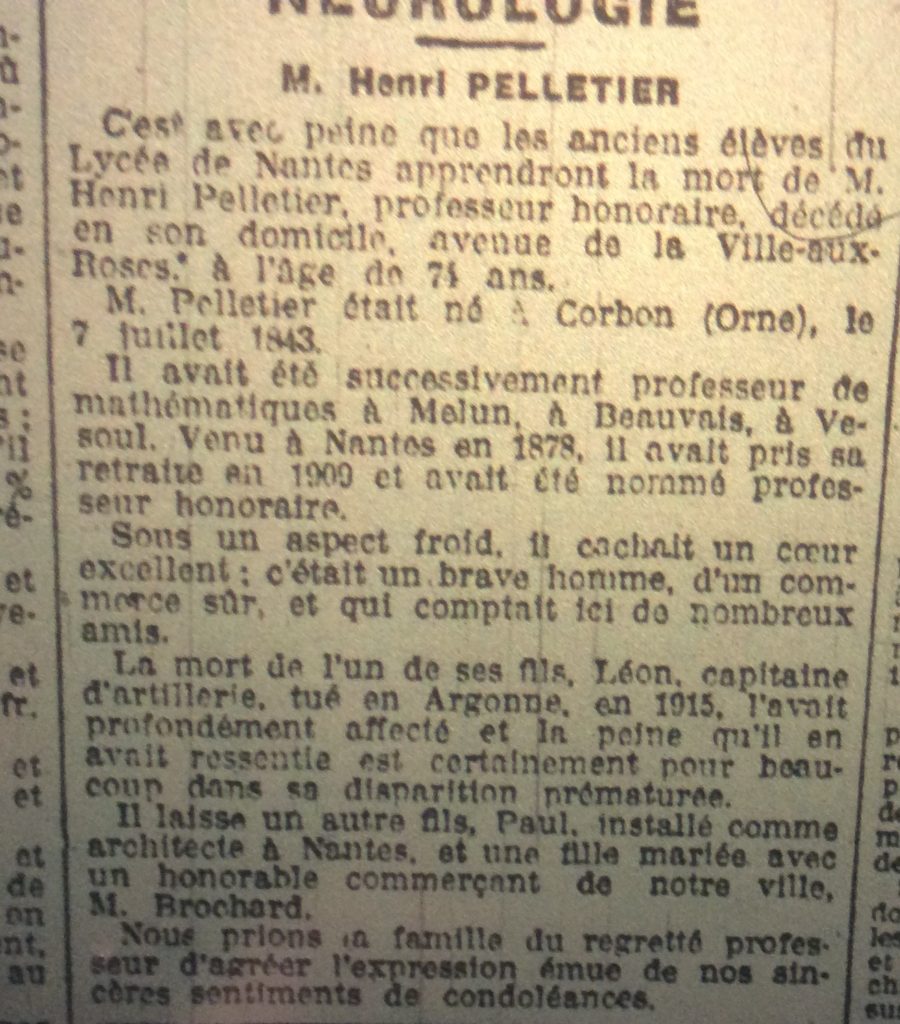 4 janvier 1918 Pde La Loire