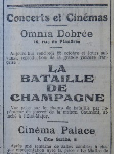 u Au cinéma, 22 octobre