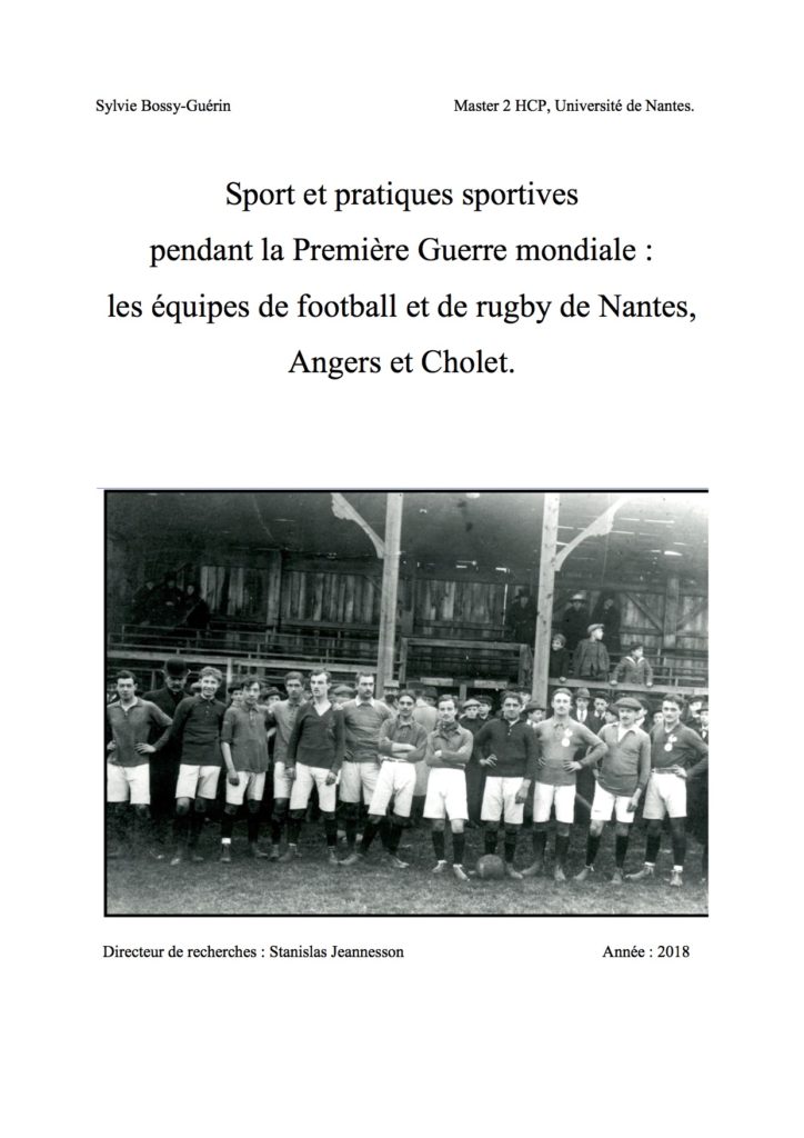 Couverture Sport et pratiques sportives pendant la Première Guerre mondiale
